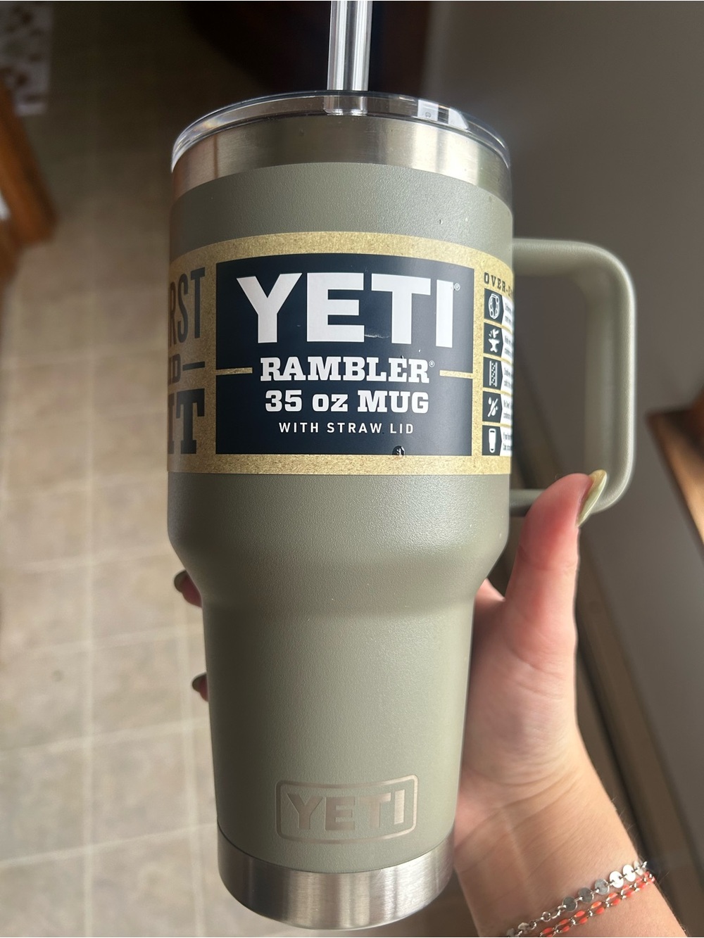 Yeti Pampa Green 35 oz straw mug